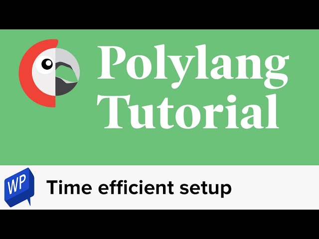 Polylang tutorial – Time efficient setup