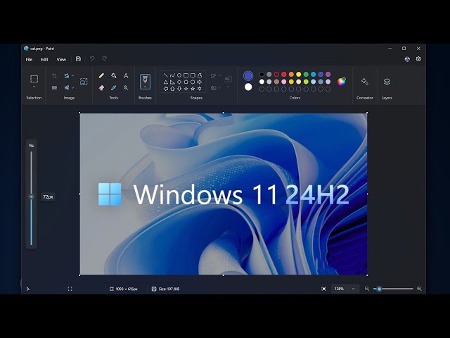 Microsoft Paint on Windows 11 24H2 to get Better Editing Tools