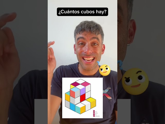 ¿Cuántos cubos hay en la siguiente figura? 🧐 #acertijo #matematicas