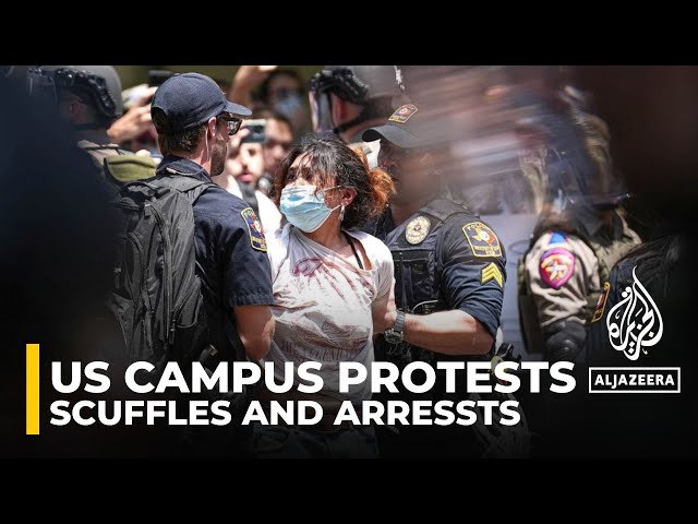 Scuffles and arrests at UT Austin; Columbia suspends pro-Palestine students