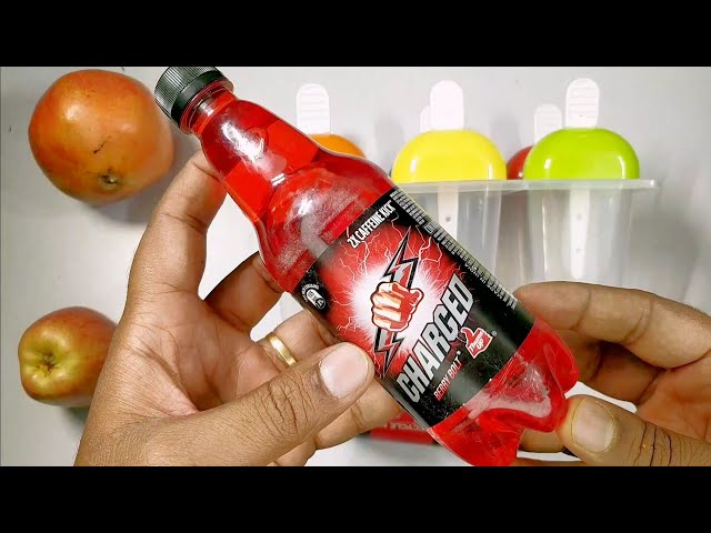 ASMR Making Juice ice candy with Charged Berry Bolt Energy Drink  #asmr  #Icecandy