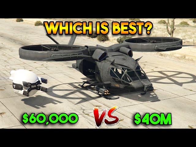 GTA 5 CHEAPEST VS MOST EXPENSIVE MILITARY HELICOPTER (WHICH IS BEST?)