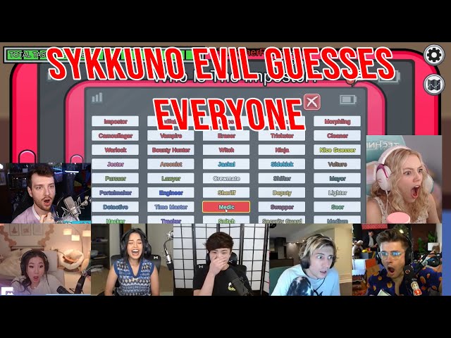 Streamers React to Sykkuno Evil Guessing Multiple People in a Single Round ft. Valkyrae, xQc, ludwig