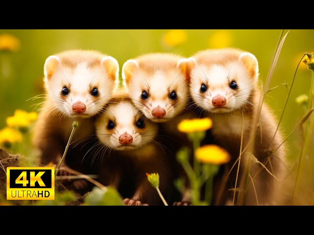 Explore The World Of Small Baby Animals With Relaxing Music, Baby Animals 4K (60FPS)  UHD