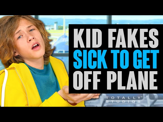 Kid FAKES SICK on Plane for School Theme Park Trip. Does he get Caught?