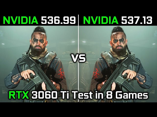 Nvidia Drivers (536.99 vs 537.13) RTX 3060 Ti Test in 8 Games 2023
