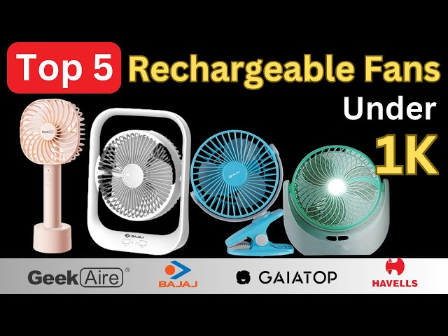 Top 5 Rechargeable Fans in 2024 | Best Portable Fan | Best Mini fan in India | Best Battery Fan 2024