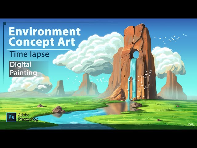 Environment Concept Art Process: Digital Painting in Photoshop