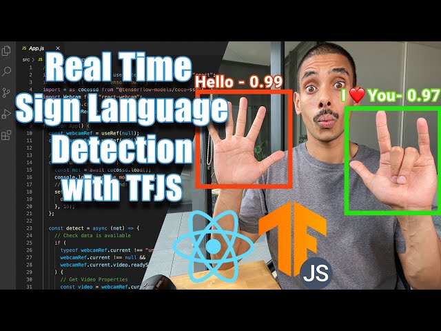 Building a Real Time Sign Language Detection App with React.JS and Tensorflow.JS | Deep Learning