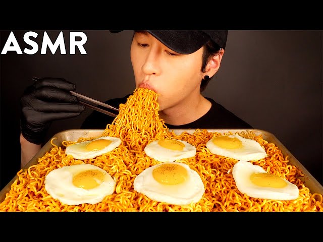 ASMR SPICY INDOMIE MI GORENG MUKBANG (No Talking) COOKING & EATING SOUNDS | Zach Choi ASMR