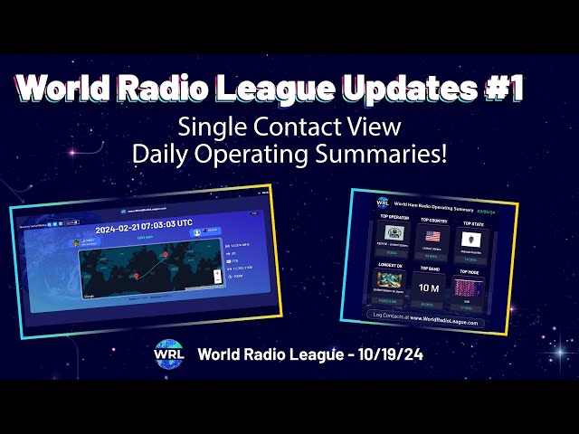 World Radio League Feature Showcase: Single Contact View, Daily Operating Summaries, and more!