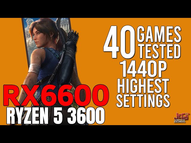 RX 6600 + Ryzen 5 3600 tested in 40 games | highest settings 1440p benchmarks!