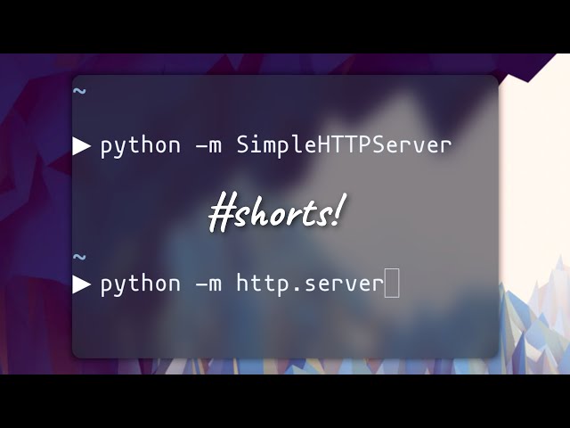 One liner Python web server, make your life easier #shorts