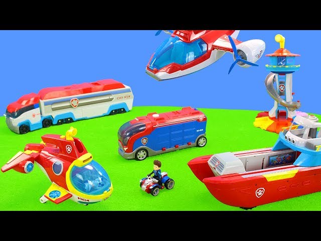 Paw Patrol Biggest Excavator, Aircraft & Trucks | Fire Engine Vehicle Toys Unboxing for Kids