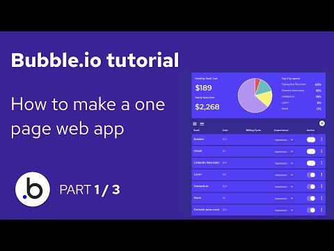 Building a one page web app in bubble io tutorial