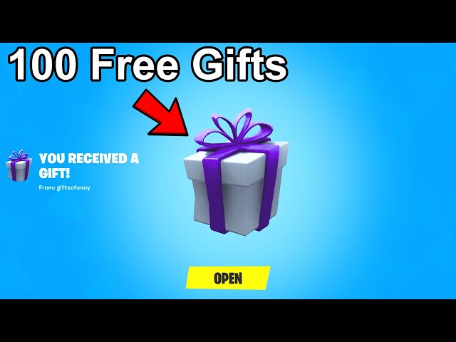 I Got 100 Fortnite Gifts For FREE