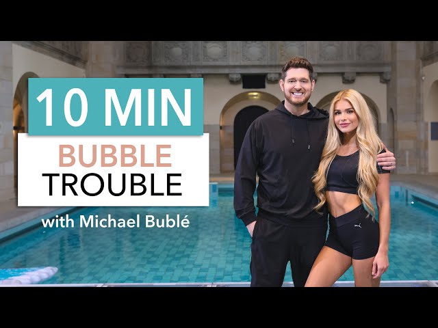10 MIN BUBBLE TROUBLE with Michael Bublé - super funny Beginner Full Body Workout
