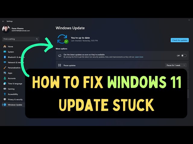 How to Fix Windows 11 Update Stuck