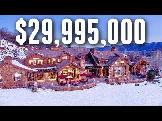 Touring a $29,995,000 Colorado Winter Mountainside MEGA MANSION