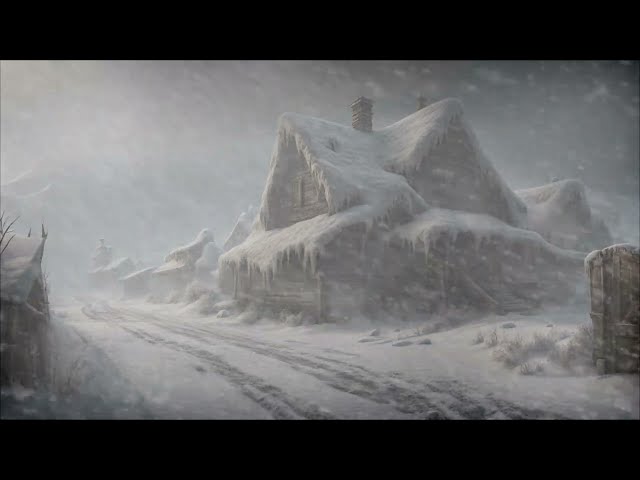 Blizzard winter frozen abandoned village I Relax - study - sleep