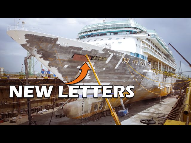 Cruise Ship overhauling 260 METRE VISION CLASS - CINEMATIC TIMELAPSE 4K - Marella Discovery
