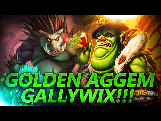 Golden Aggem Gallywix!!! | Hearthstone Battlegrounds Gameplay | Patch 21.8 | bofur_hs