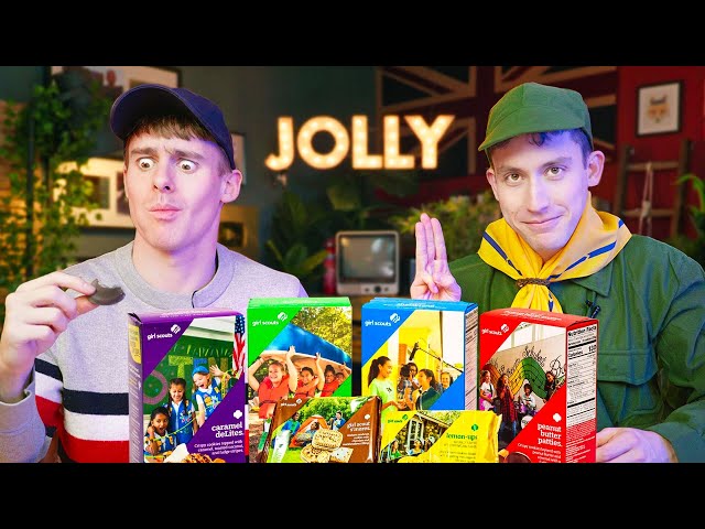 British guys try Girl Scout Cookies for the first time!