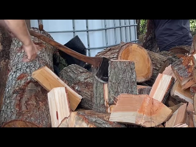 Splitting firewood with an axe?, STOP!, wrecking your handles. TIPS.