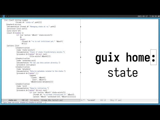 guix home: state