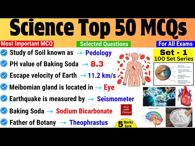 Science Gk Most Important Question | Science 50 MCQ Set 1 | General Science for All Exam | Gk Trick
