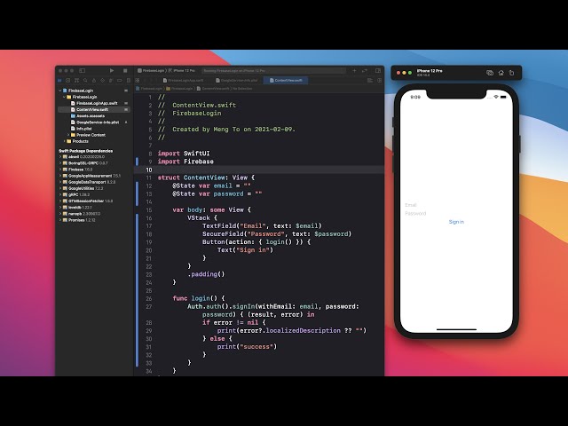 Firebase Auth with SPM and SwiftUI