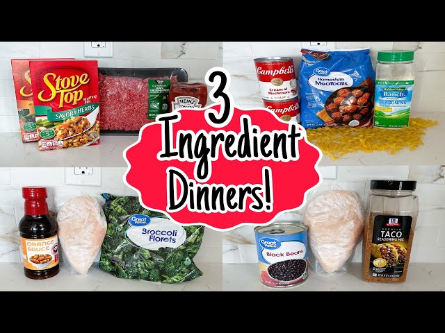5 Quick & EASY 3-Ingredient Recipes! | Deliciously Simple CHEAP Meals & Dinner Sides | Julia Pacheco
