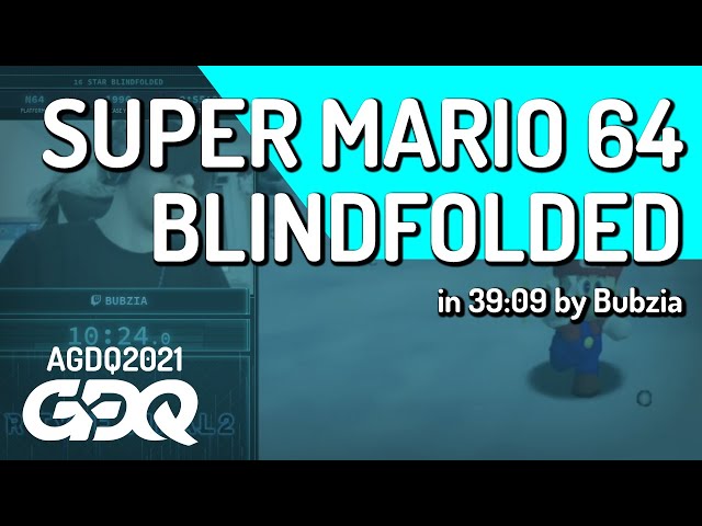Super Mario 64 blindfolded by Bubzia in 39:09 - Awesome Games Done Quick 2021 Online