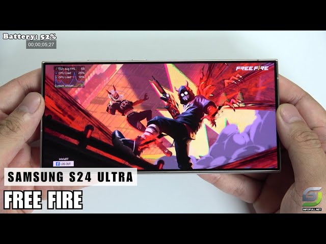 Samsung Galaxy S24 Ultra test game Free Fire | Snapdragon 8 Gen 3