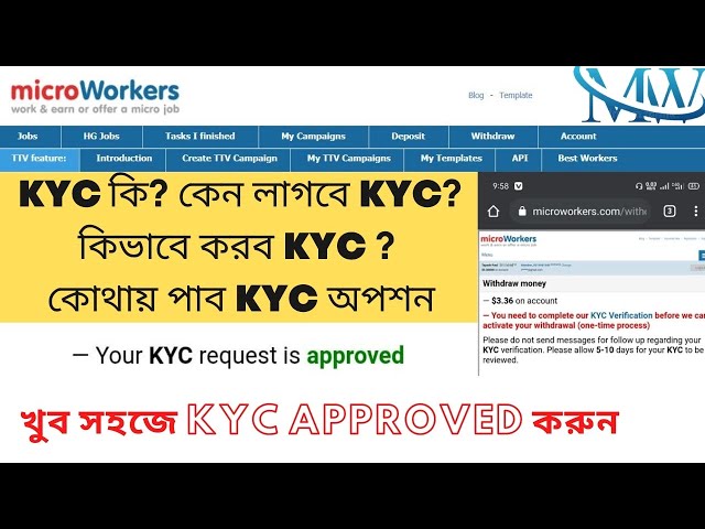 What is KYC? How to do KYC verification in Microworker?|| Update Proccess to verification