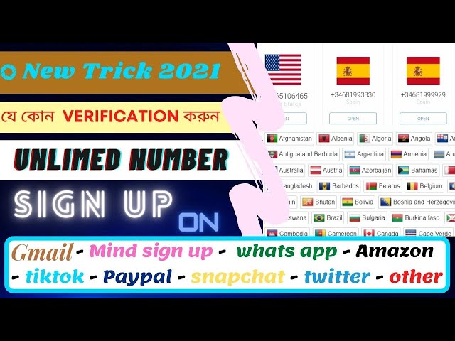 How to Get Unlimited  Phone Number for  Verification || Unlimited number for Mind sign up , Gmail .