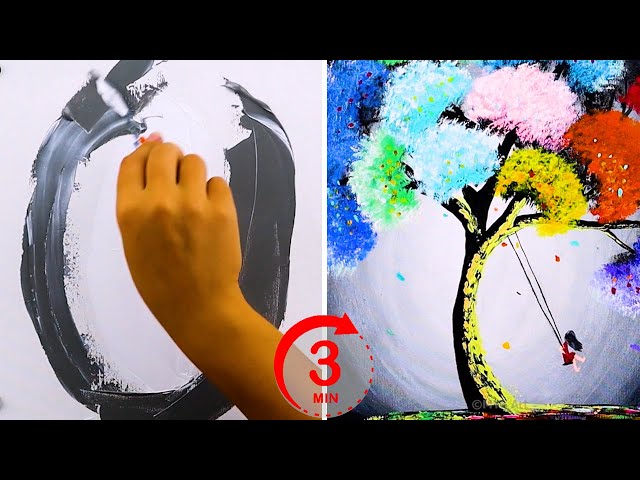 How To Paint Girl in 3 Minutes Step by Step for beginners 😍 | Acrylic Painting Techniques