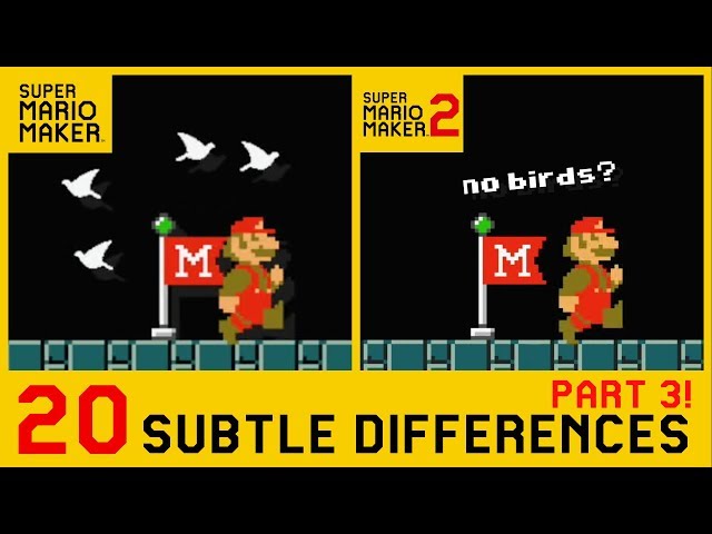 20 Other Subtle Differences between Super Mario Maker 2 and SMM1 (3/4)