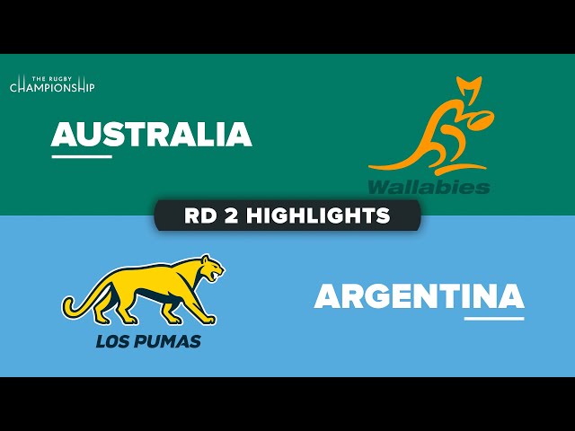 The Rugby Championship 2023 - Australia v Argentina - Rd 2 Highlights