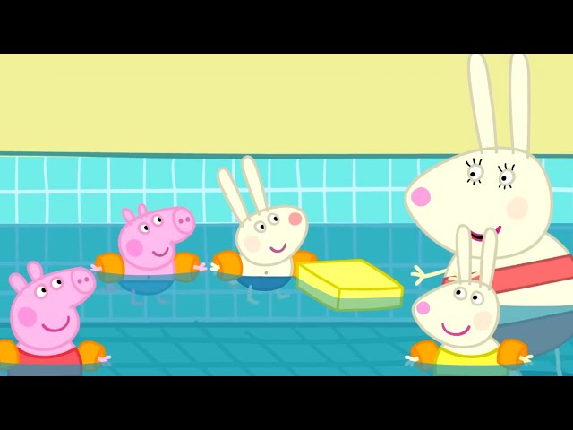 Peppa Pig and Her Friends Learn to Swim in the Swimming Pool