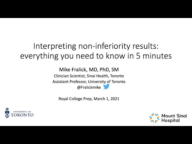 Non-inferiority results: everything you need know in 5 mnutes!