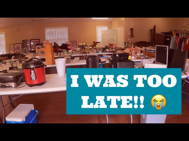 I WAS TOO LATE! 😭 Church Yard Sale WITH ME to Sell on Ebay & Poshmark | Garage Sale Shop With Me!