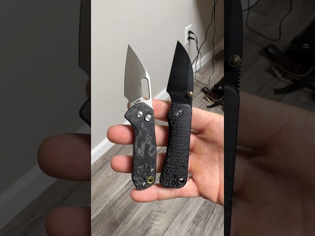 WHICH ONE!?!? Two AMAZING small EDC knives!!! 👌🏼😱🔥 #youtubeshorts #shorts