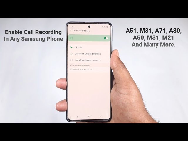 How to Record Calls in Samsung A51 | Official Call Recording in Any Samsung Phone India !!