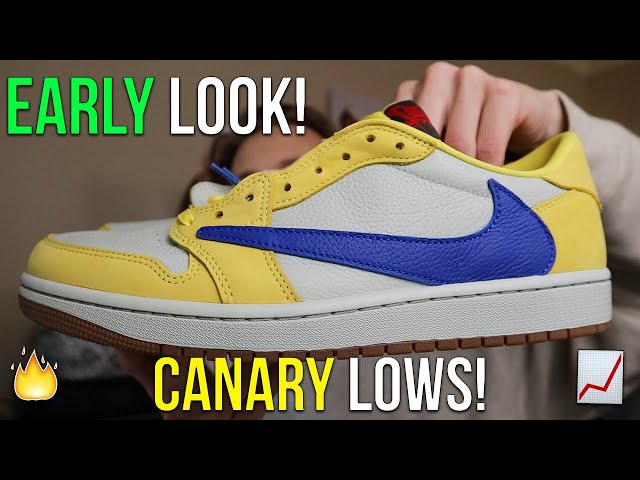 SUMMER 2024! TRAVIS SCOTT X JORDAN 1 LOW "CANARY YELLOW" IN HAND REVIEW/EARLY UNBOXING!