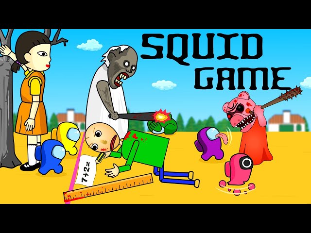 SQUID GAME - Sly Granny, Among Us, Piggy and Baldi animation
