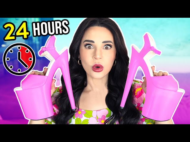 Wearing World's TALLEST HEELS For 24 Hours!