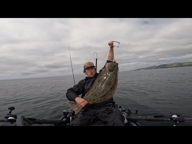 Two 40-inch halibut in one day!!! (kayak)