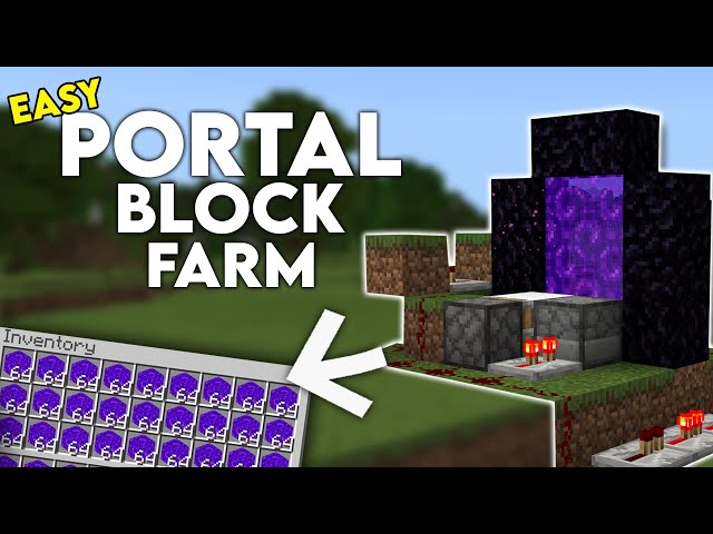 EASY 1.17 Nether Portal Block Farm in Minecraft Bedrock (MCPE,Xbox,Windows,Switch,PS)