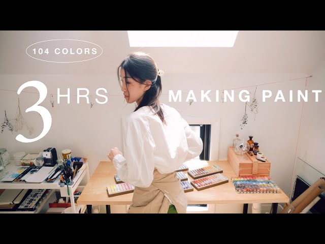 MAKING PAINT: 104 COLORS (3 hours of art asmr)